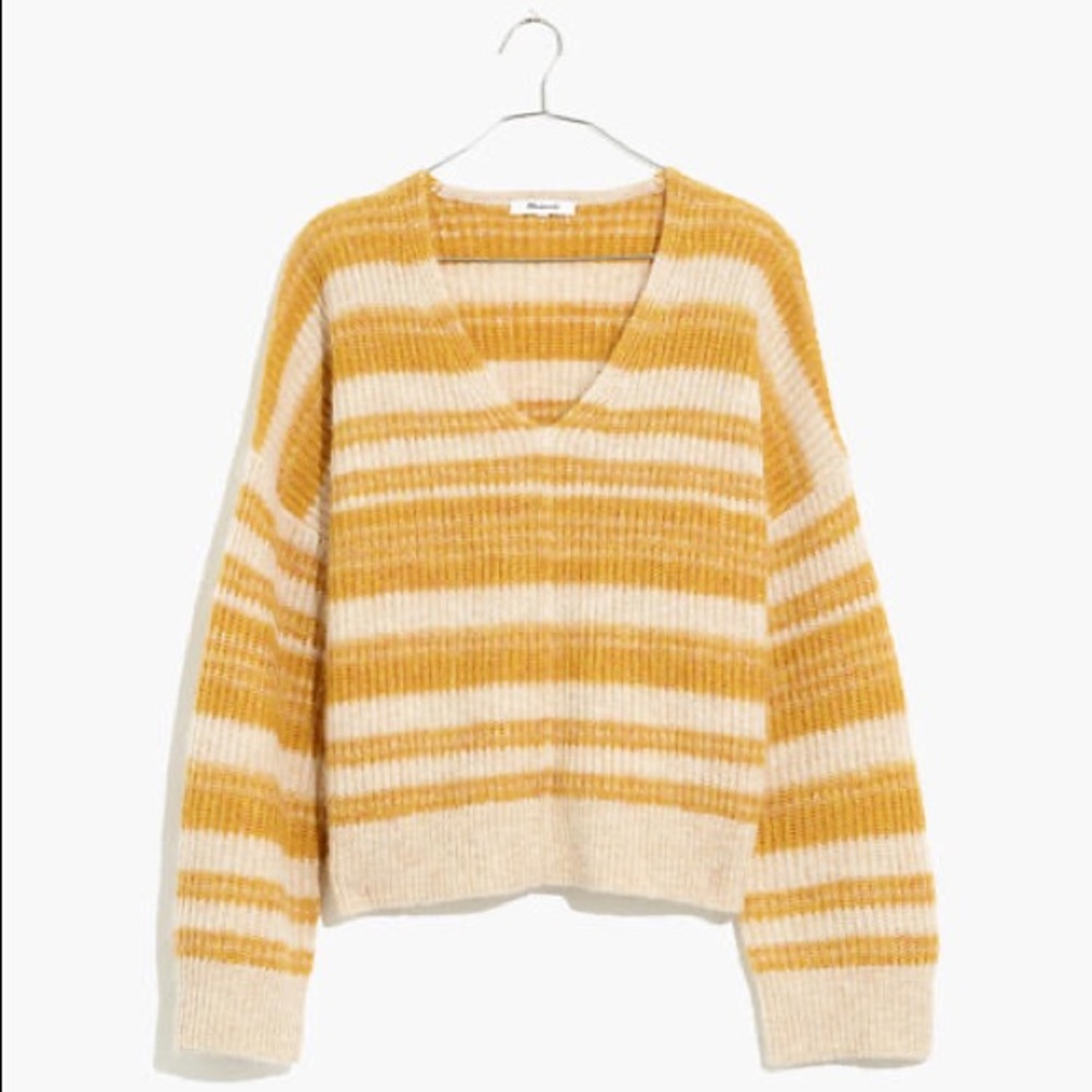 Madewell Space Dyed Staley V-Neck Pullover Sweater